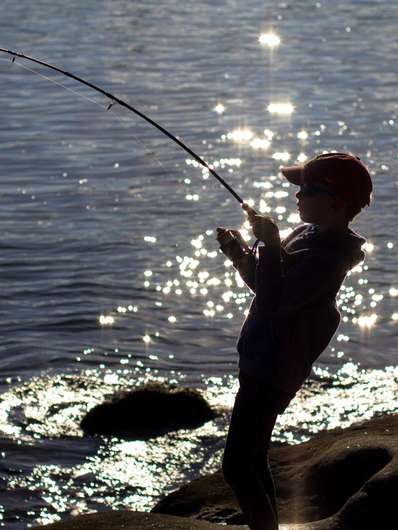 Kid fishing